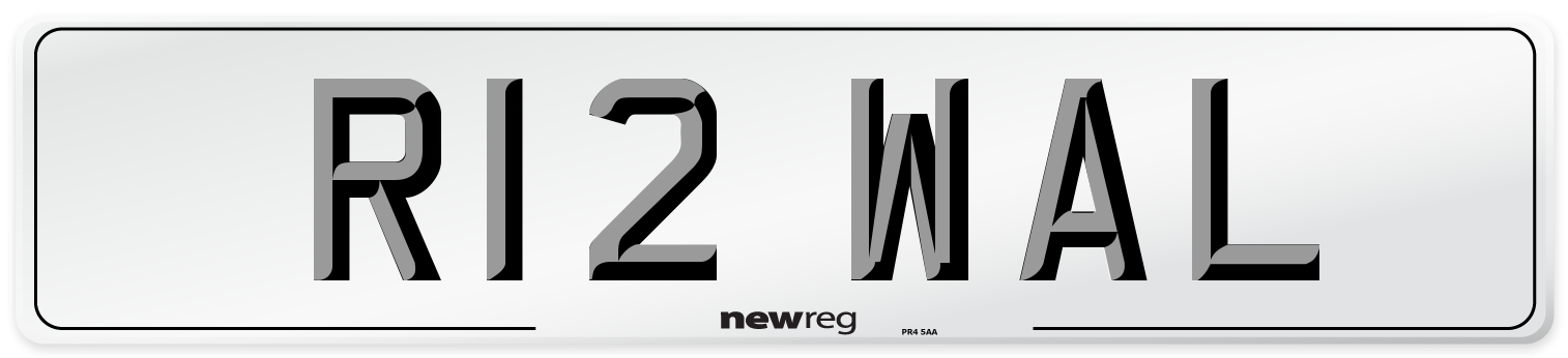 R12 WAL Number Plate from New Reg